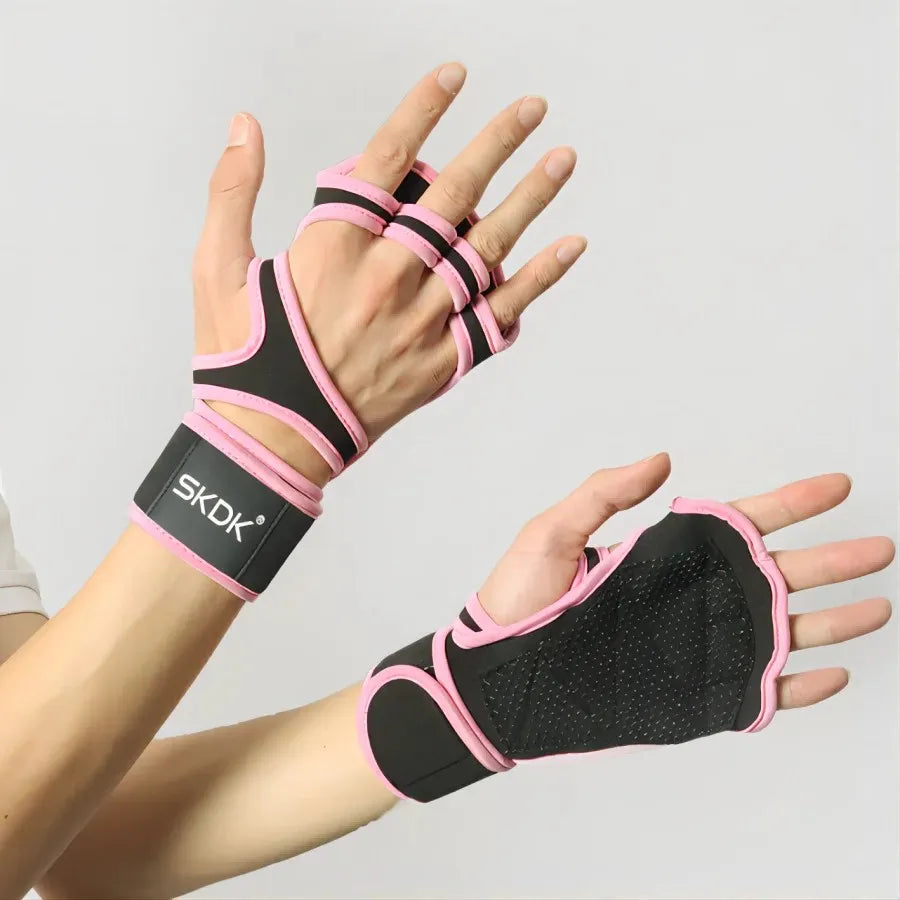 (1 Pair) Weightlifting Gloves Diving Cloth Sports Gloves Gloves Palm Gloves Wrist Gloves Silicone Non-Slip Hand Protectors Peaceful Pleasures Health and Wellness