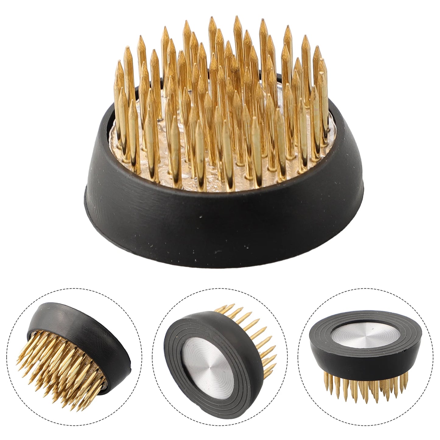 Round Ikebana Kenzan Flowers Base Holder Spiky Frog Fixed Tool Floral