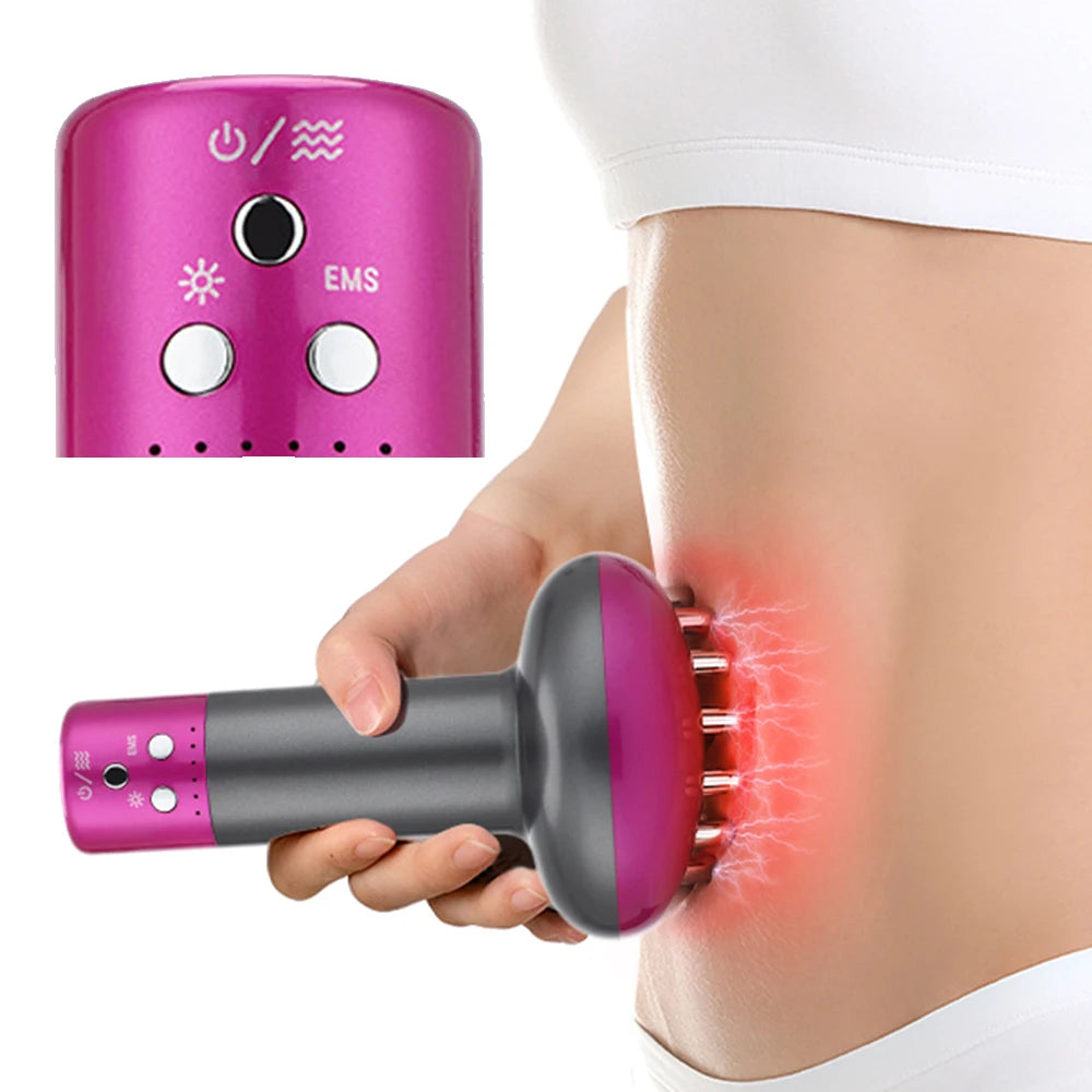 Smart Meridian Brush Abdome Massager Wireless Hot Compress Anti Cellulite Back Dredging Meridian Thermal Moxibustion Slimming Peaceful Pleasures Health and Wellness