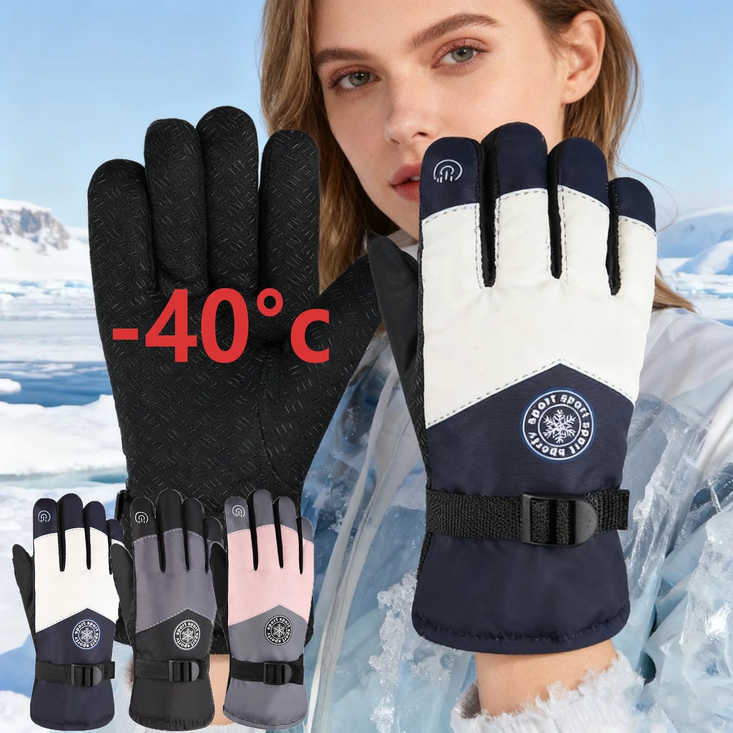 Winter Gloves Waterproof Thermal Touch Screen Thermal Windproof Warm Gloves Cold Weather Running Riding Sports Hiking Ski Gloves Peaceful Pleasures Health and Wellness