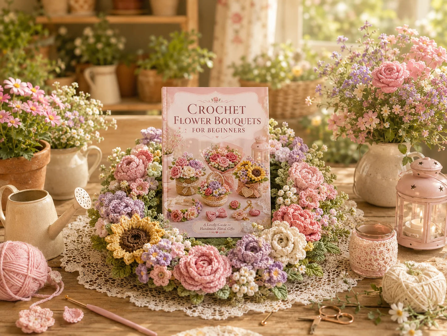 Everlasting Crochet Flower Patterns Book Complete Beginner-friendly