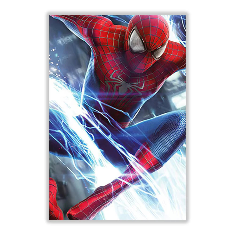 Marvel SpiderMan Canvas Painting Wall Art H Poster Superhero Movie Living Room Decoration Kids Room Peaceful Pleasures Health and Wellness 2-1PC 40x60cm