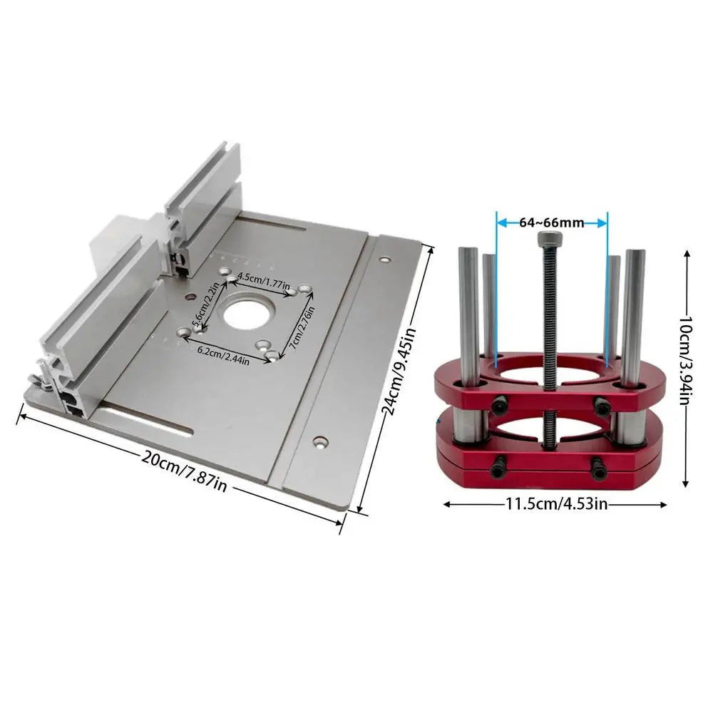 Aluminum Router Lift Kit for Woodworking Tables – Anti-Rust Router Lift System Peaceful Pleasures Health and Wellness Silver China Mainland