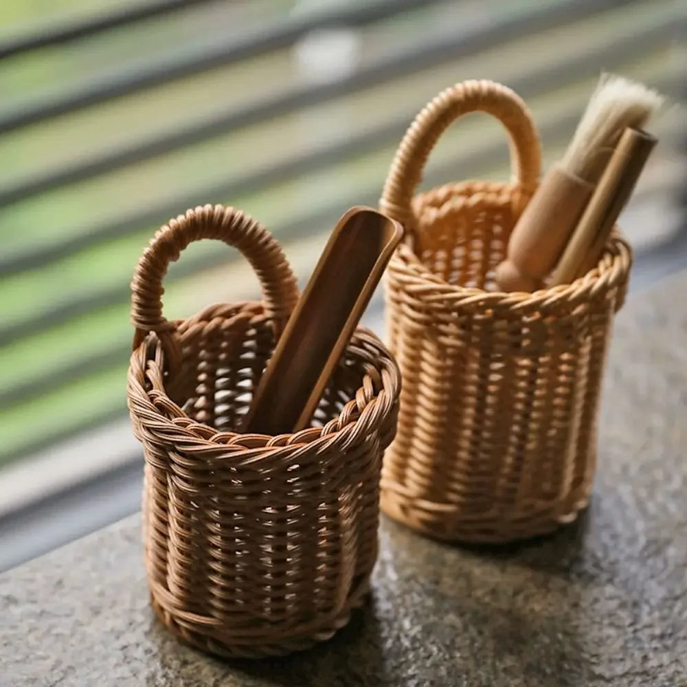 Woven Wall Hanging Storage Basket | Boho Home Decor Organizer
