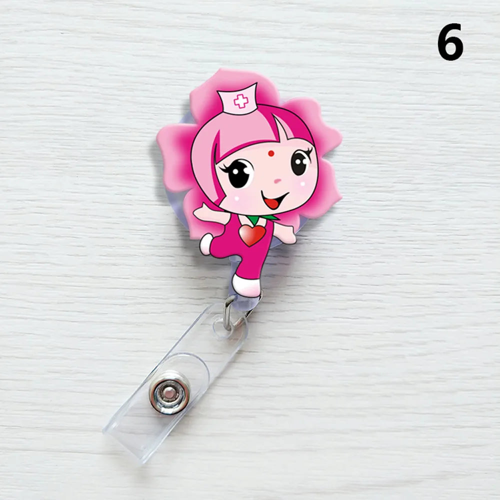 Nurse Exhibiton ID Name Card Badge Reel Doctor Clips Office Supplies Card Holder Clip Badge Holder Clip Name Card Holder Peaceful Pleasures Health and Wellness 6