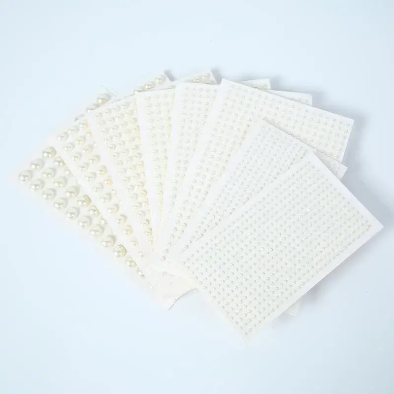 1sheet White Pearl Face Jewelry Stickers Self-Adhesive Pearl Eyeshadow Crystals Decals Decoration DIY Glitter Face Jewels Slider Peaceful Pleasures Health and Wellness