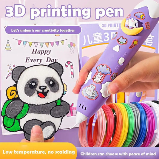 Smart DIY 3D Printing Pen Graffiti Drawing Toy Low-temperature Peaceful Pleasures Health and Wellness