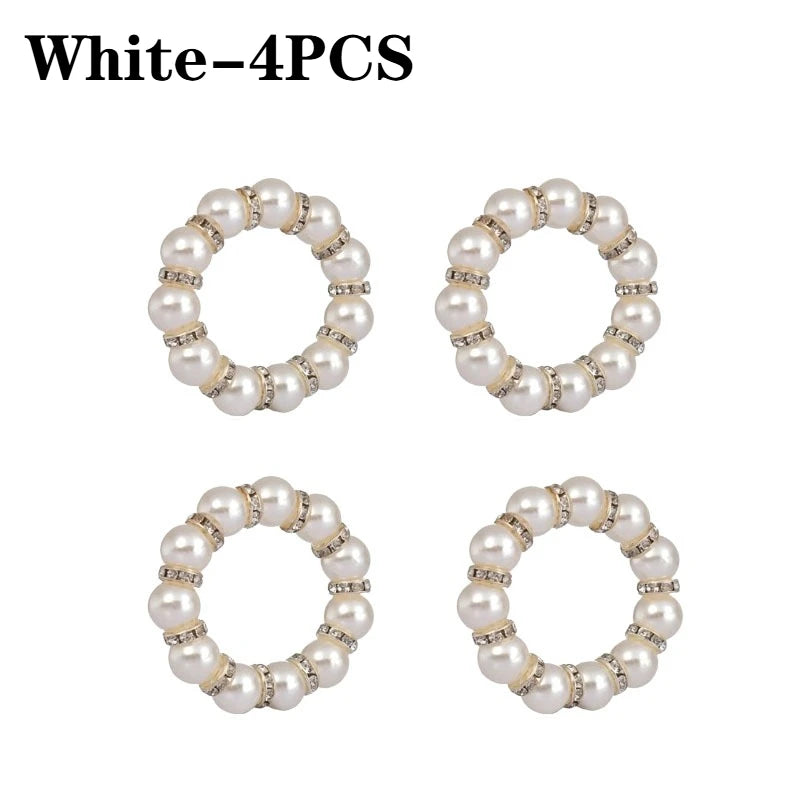 Handmade Beaded Pearl Napkin Rings – Wedding & Party Decor