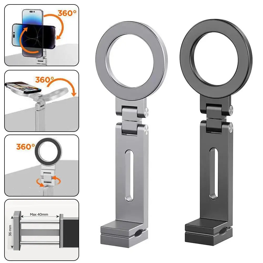 Universal Magnetic Phone Holder – Foldable Airplane Travel Mount