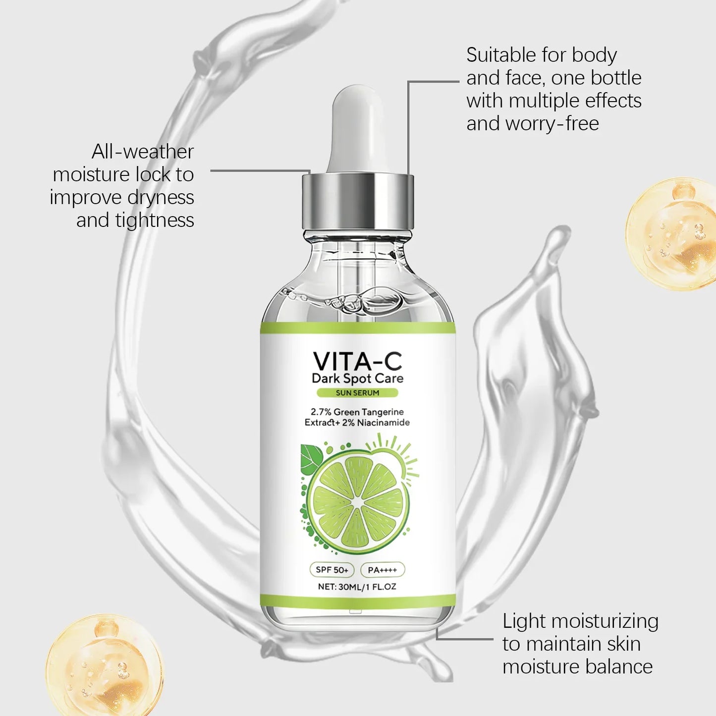 Vitamin C Sunscreen Essence – Brighten Skin & Fade Dark Spots