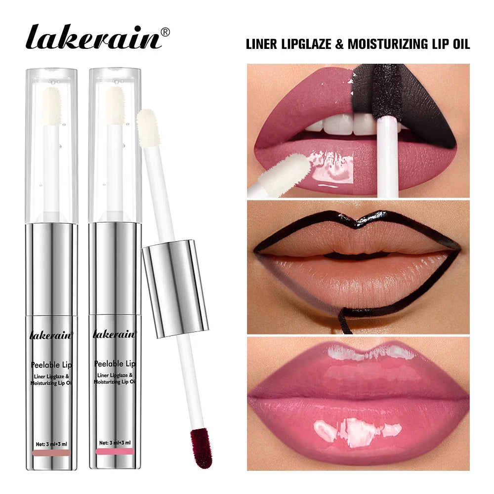 2-in-1 Peel Off Lip Liner & Nourishing Lip Oil | 7 Colors