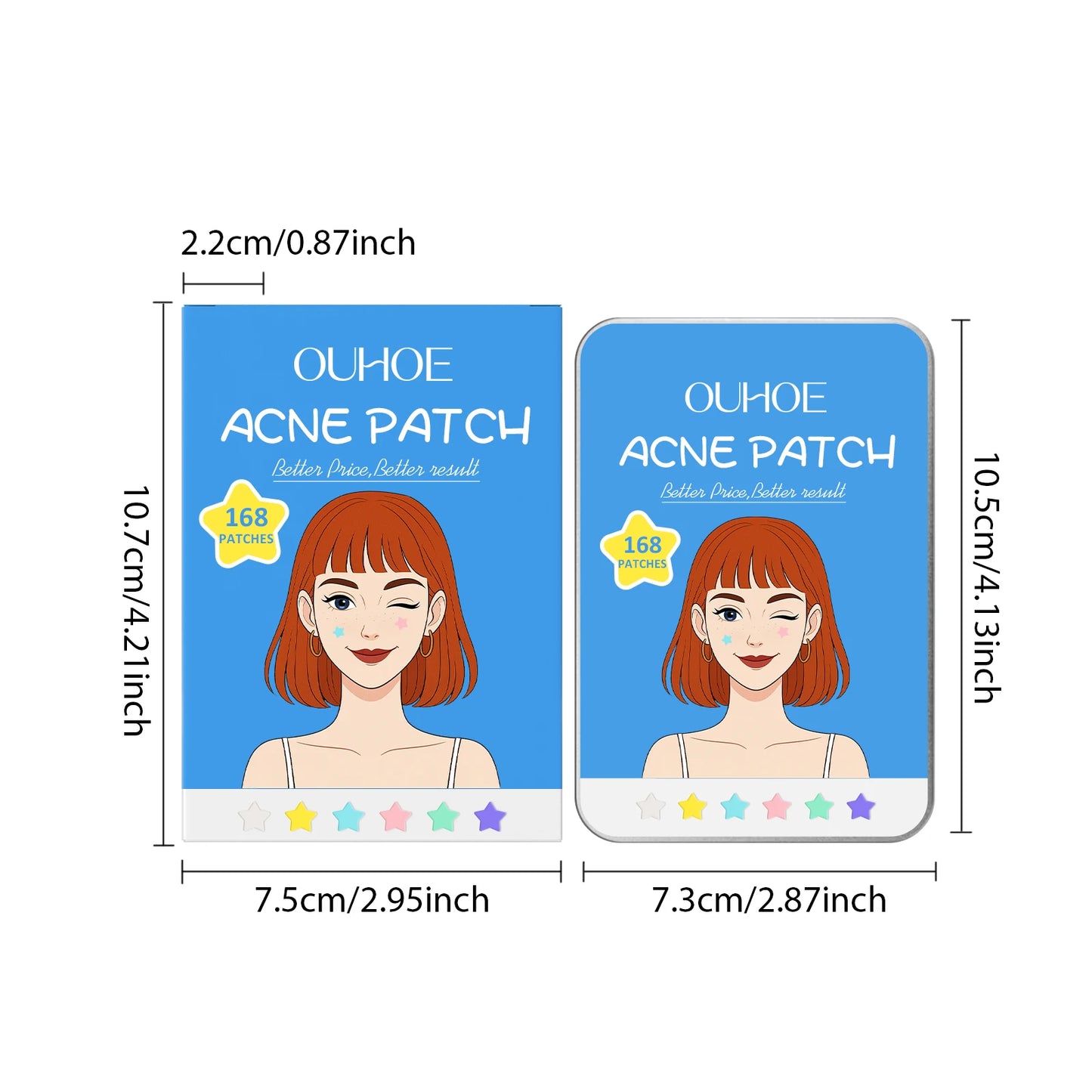 Star Shape Pimple Patches 168pc – Invisible Acne Stickers