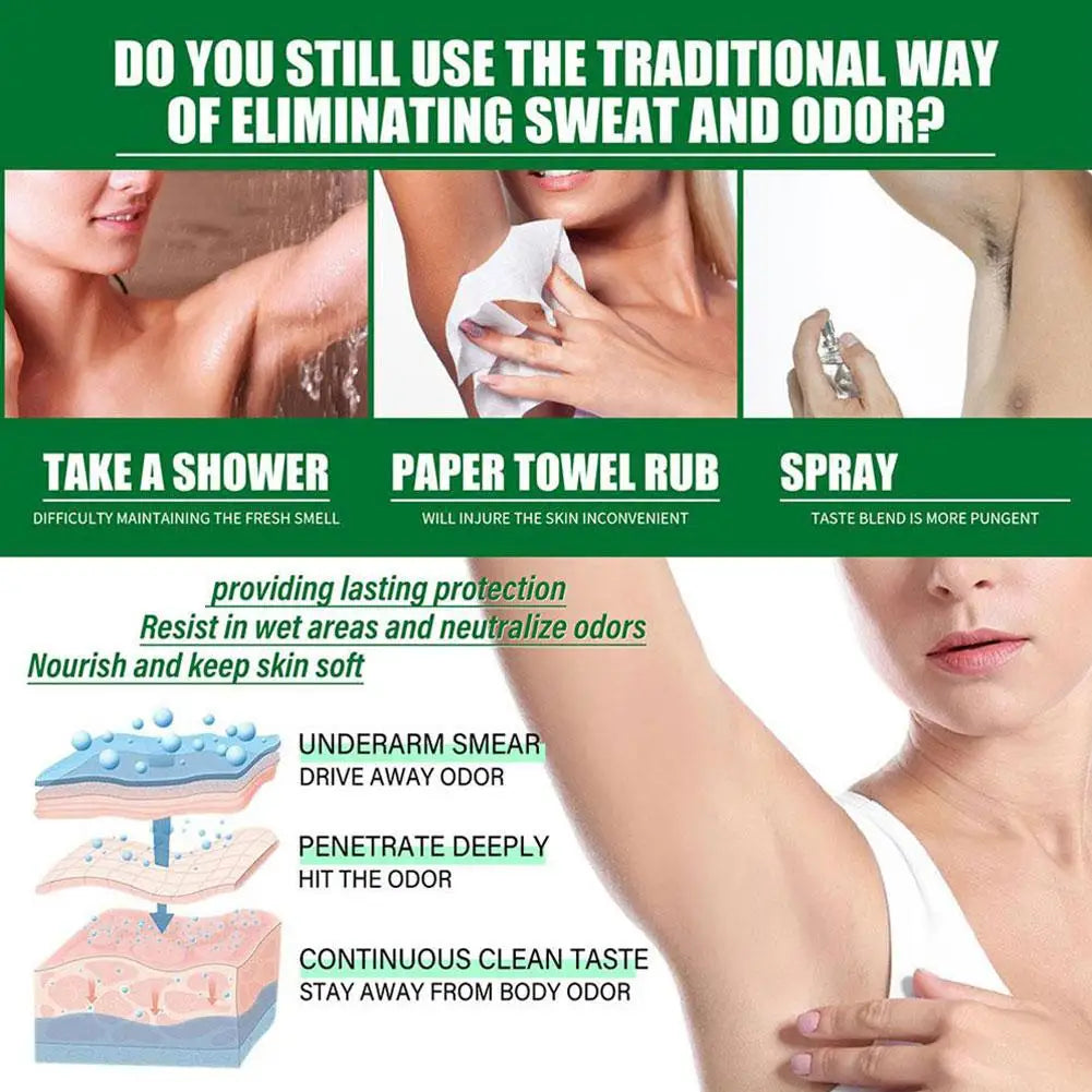 Body Odor Remove Cream Underarm Bad Smell Sweating Removal Armpit Refreshing Antiperspirant Lasting Aroma Deodorant Body Care Peaceful Pleasures Health and Wellness