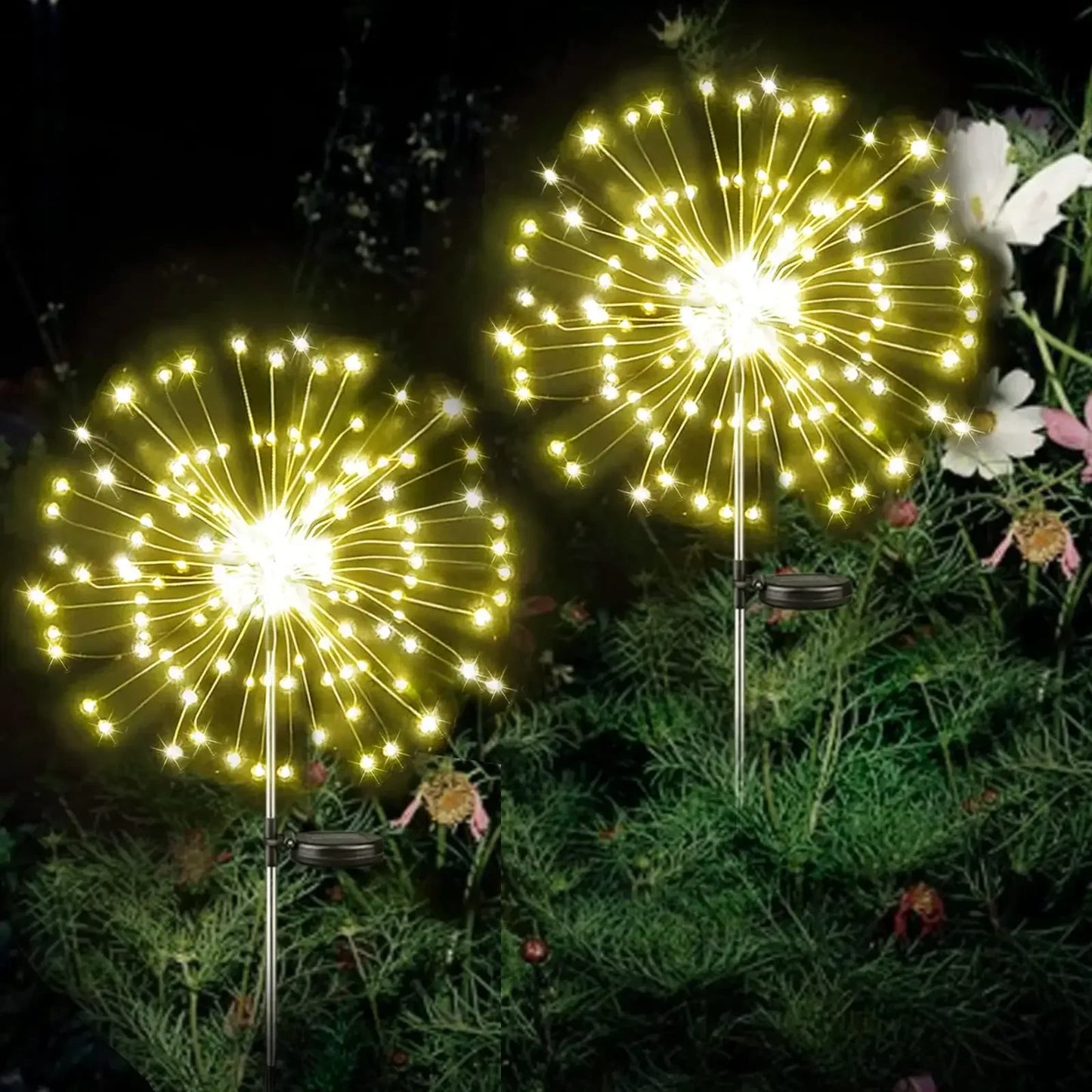 Solar LED Firework Fairy Lights | Outdoor Waterproof Garden Decor