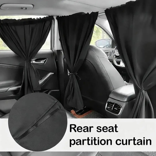 4-Pack Black Car Privacy Curtains | UV & Heat Block Shades Car Privacy Curtains Peaceful Pleasures Health and Wellness