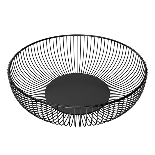 Stylish Iron Storage Basket Long-Lasting Heavy-Duty Fruit Holder for Kitchen Living Room Perfect for Desserts Fresh Produce Peaceful Pleasures Health and Wellness Default Title