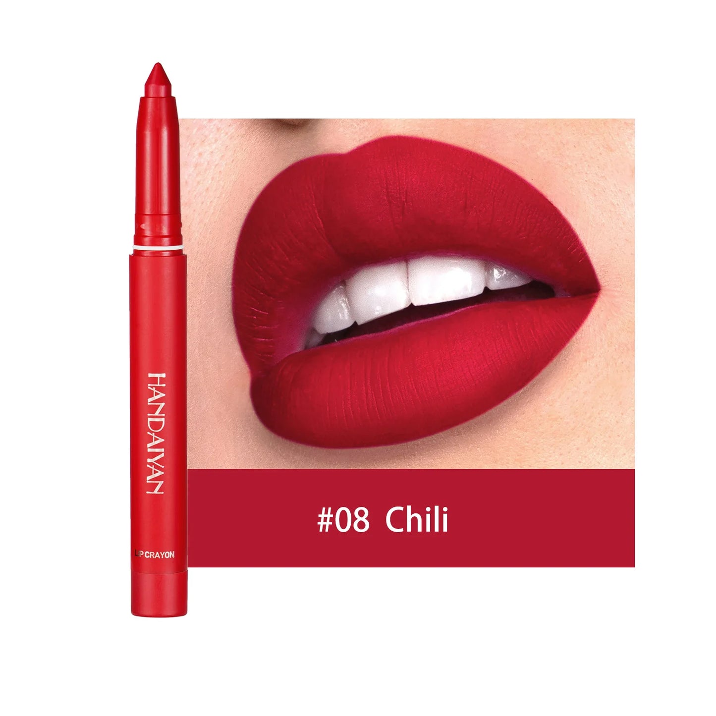 Handaiyan 12-Shade Matte Lipstick Pen – Waterproof Lip Liner