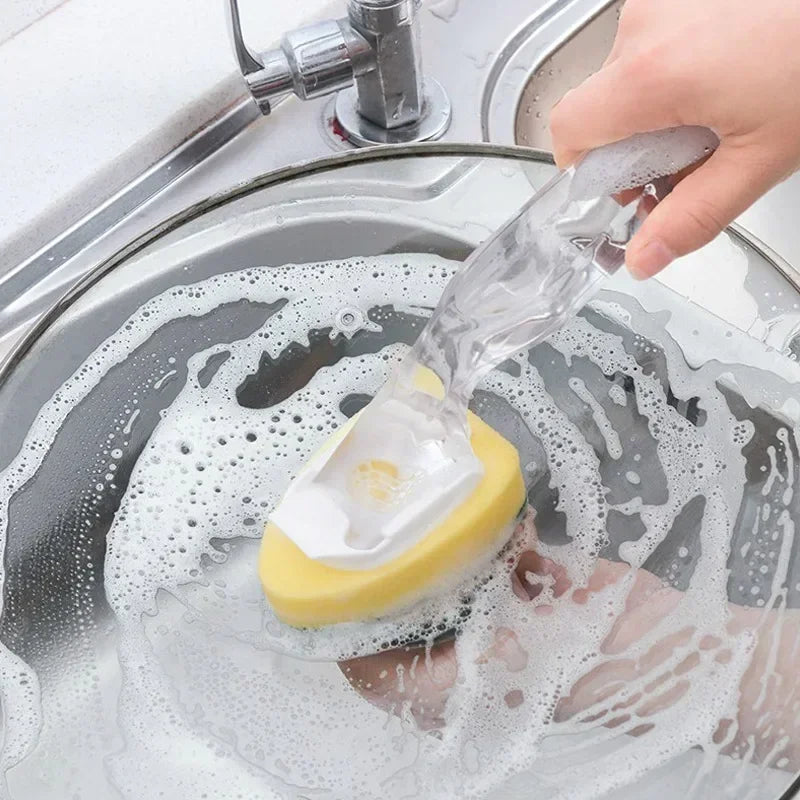 Soap Dispensing Dishwashing Sponge & Scrub Replacement Head