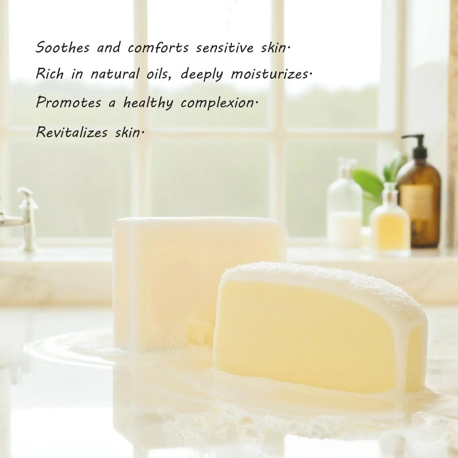 120g Beef Tallow Soap Face & Body Moisturizing & Cleansing & Smoothing Natural Grass Fed Tallow Soap Bar for Sensitive Skin Peaceful Pleasures Health and Wellness
