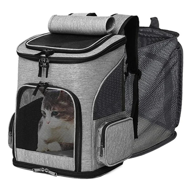 Breathable Foldable Expandable Large Capacity Creative Pet Carrier Backpack Travel Transport Bag for Cats Small Dogs Peaceful Pleasures Health and Wellness