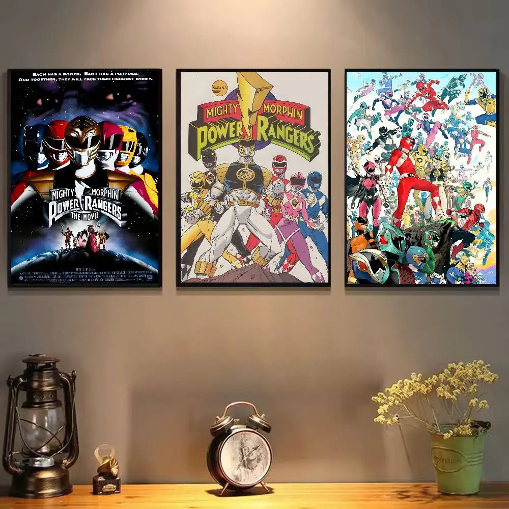 TV M-Mighty Morphin Power Rangers Poster HD art poster for home living room bar office decoration sticky, waterproof Peaceful Pleasures Health and Wellness