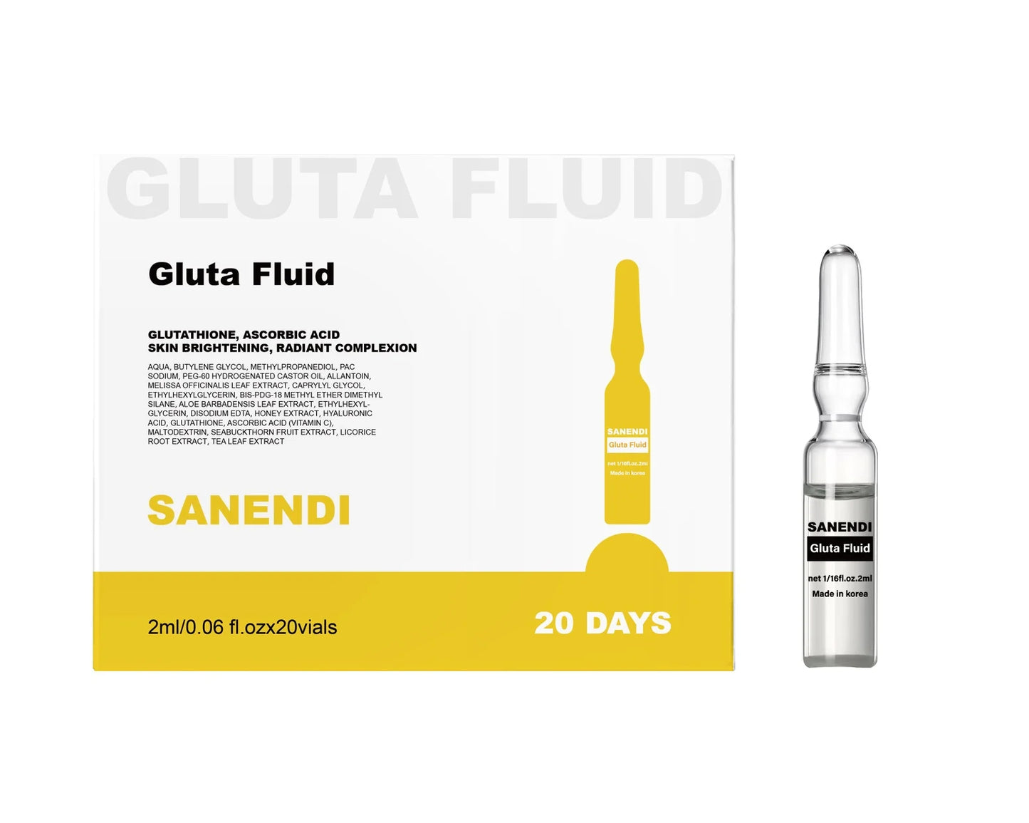 SANENDI Hyaluronic Acid Peptide Ampoule Serum | Dermapen 5/20PCS Facial Ampoule Serum Peaceful Pleasures Health and Wellness Gluta Fluid 5PCS