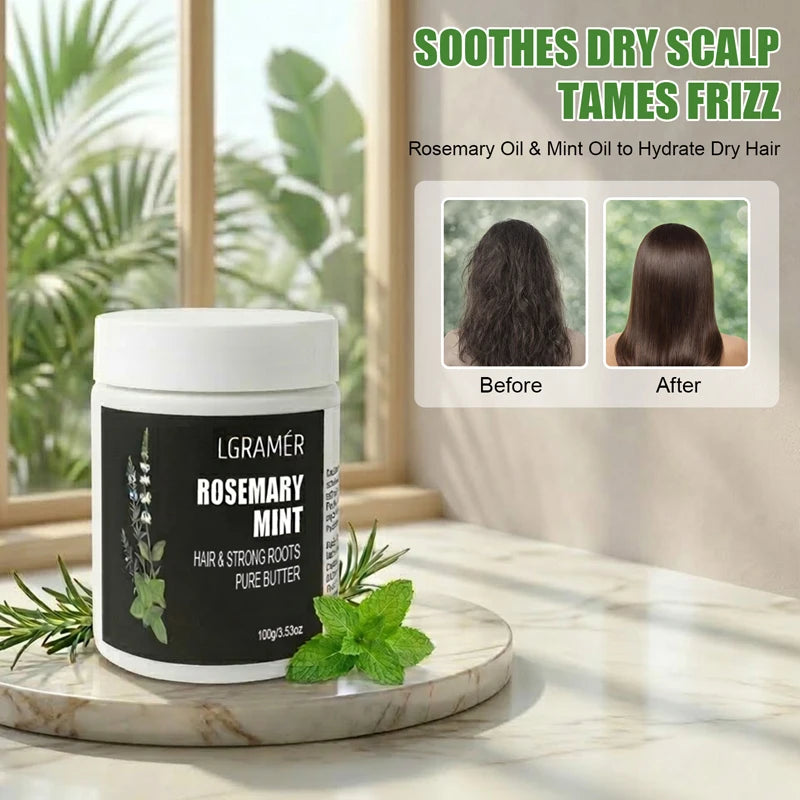 Rosemary Mint Hair & Strong Roots Curly - Natural Hair Growth & Damage Repair Treatment for Stronger, Healthier，Cleansing Hair Peaceful Pleasures Health and Wellness