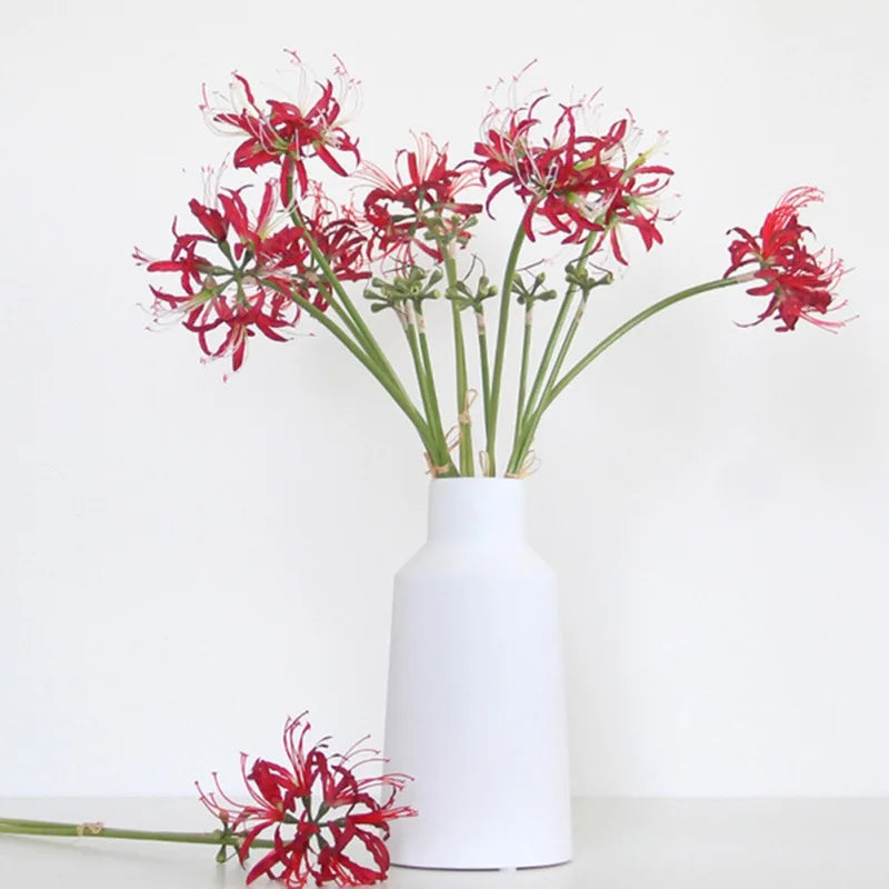Artificial Red Spider Lily Silk Flower Branch | Home & Wedding