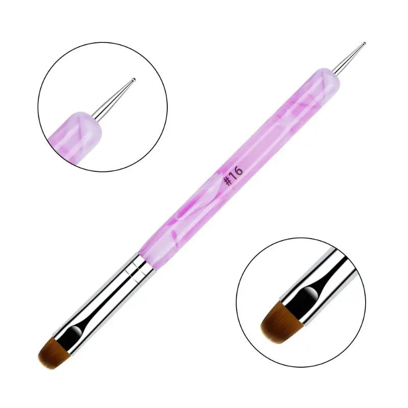Dual-End Nail Art Brush & Dotting Pen Set – 4 Pcs Acrylic