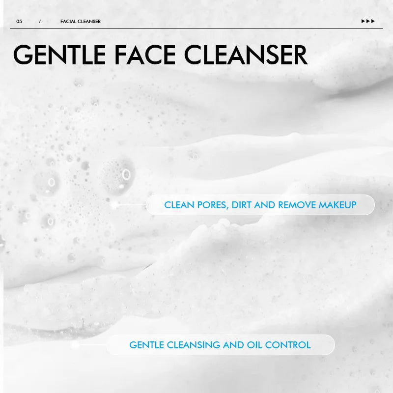 LAIKOU Men Facial Cleanser Face Washing Moisturizing Man Skin Care Oil Control Blackhead Remove Scrub Cosmetics Deep Norishing Peaceful Pleasures Health and Wellness