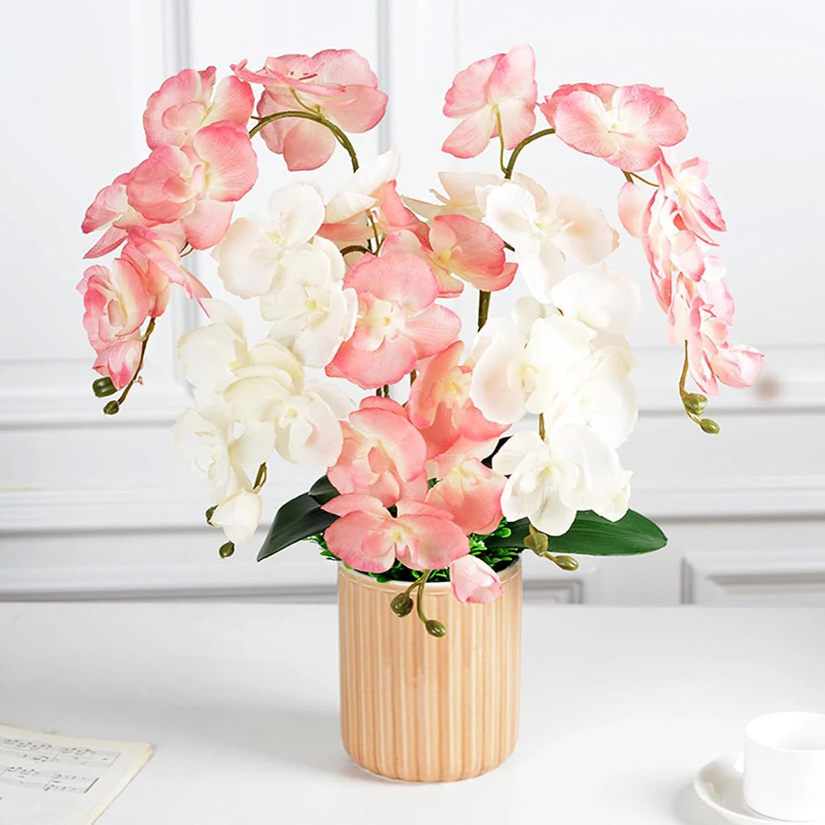Silk Butterfly Orchid Artificial Flower Branch | Home & Wedding