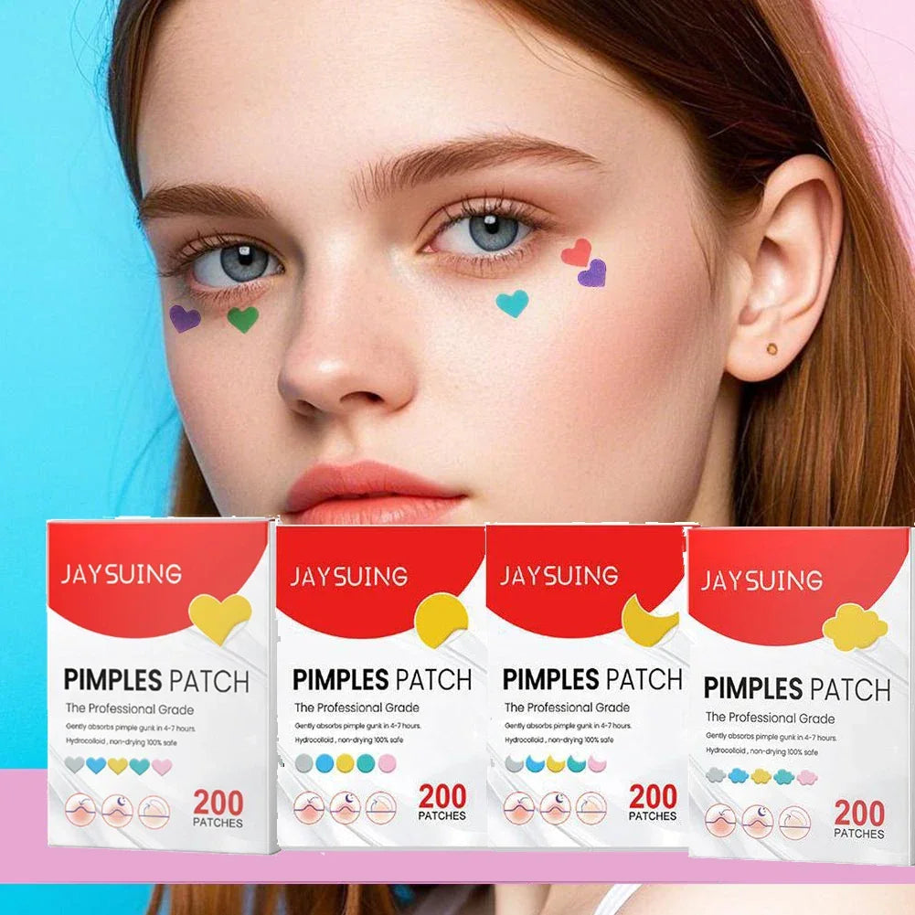 200pcs Hydrocolloid Acne Patch Facial Skin Care Repair Fade Blemishes Pimple Zots Closed Acne Blemishes Cover Acne Pimple Patch Peaceful Pleasures Health and Wellness