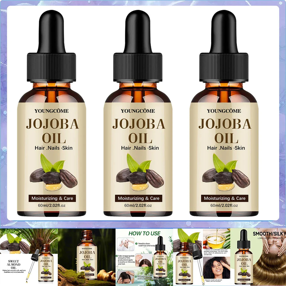 Organic Cold Pressed Jojoba Oil – Face, Hair, Skin & Nails 60ml