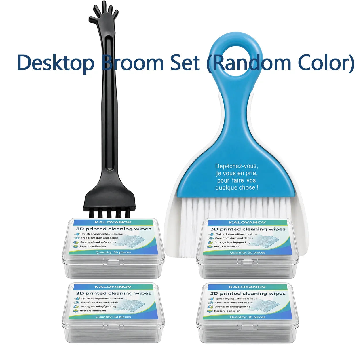 3D Printer Bed Cleaning Wipes 30PCS + Brush & Dustpan Set