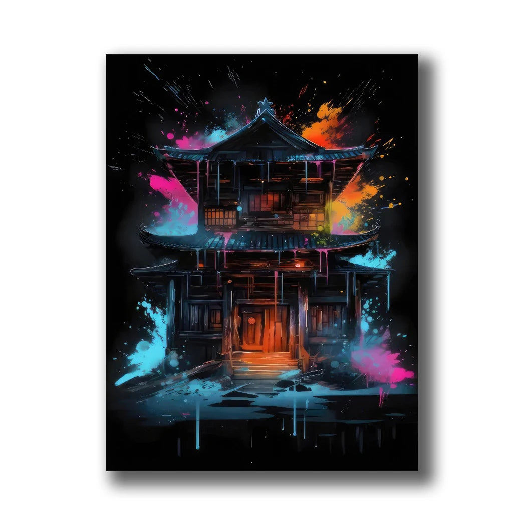 Neon Gaming Canvas Wall Art | Gamepad & Character Poster