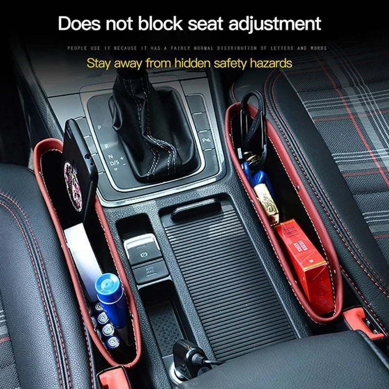 PU Leather Car Seat Gap Organiser | Universal Crevice Filler