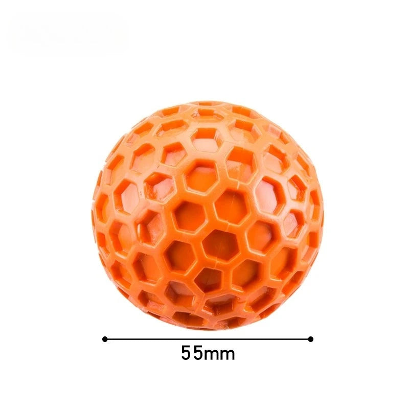 Indestructible Squeaky Dog Ball | Natural Rubber Chew Toy
