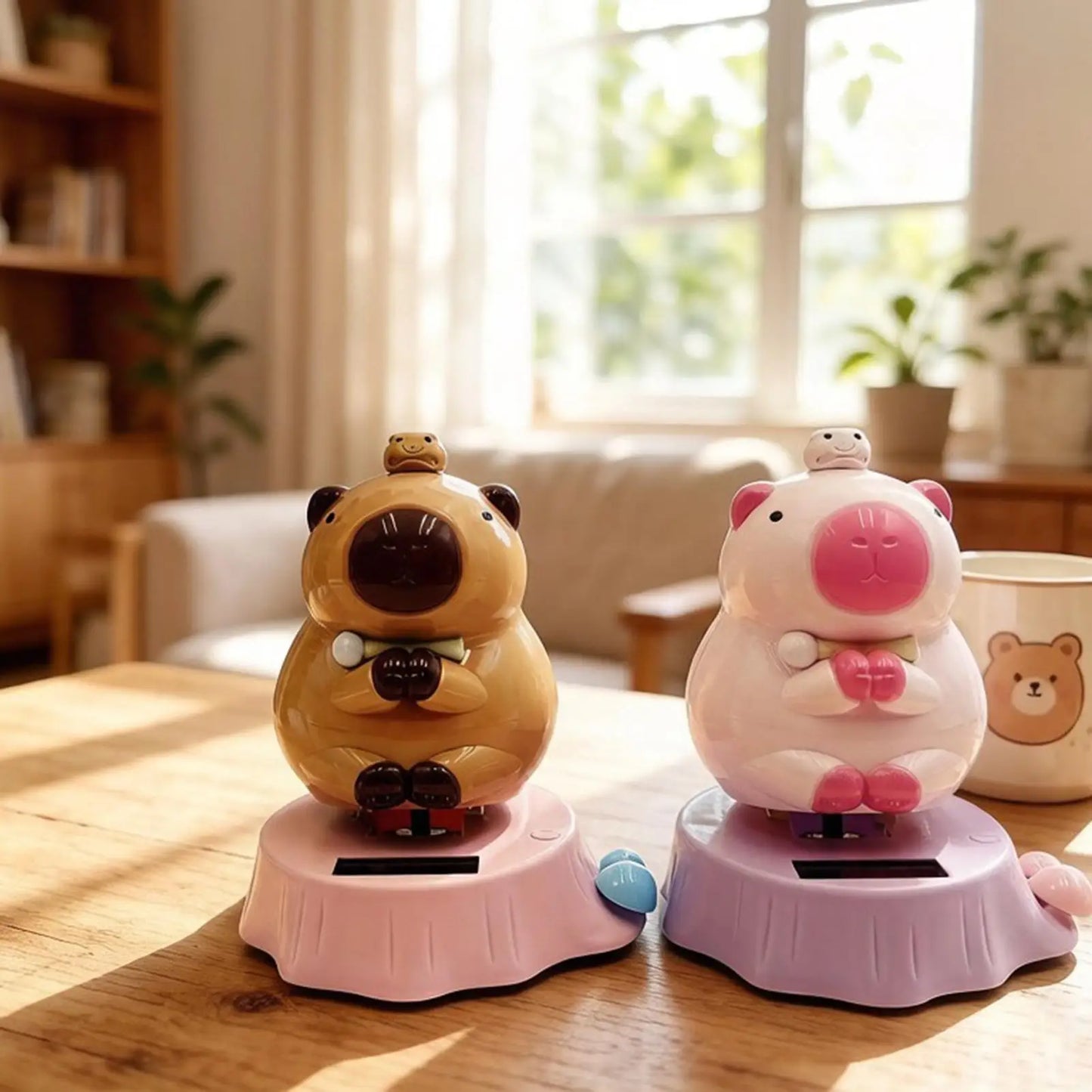 Solar Swinging Capybara Dashboard Figurine | Car & Desk Decor