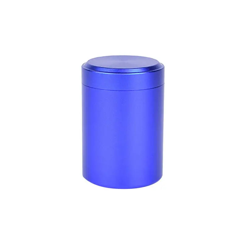 Mini Metal Box Tea Can Small Travel Portable Container Jar Sugar Coffee Caddy Organizer Household Storage Supplies Peaceful Pleasures Health and Wellness Blue