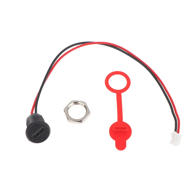 USB Type-C 2-Pin Female Charging Socket 3A with Cover Caps USB-C Charging Socket Peaceful Pleasures Health and Wellness