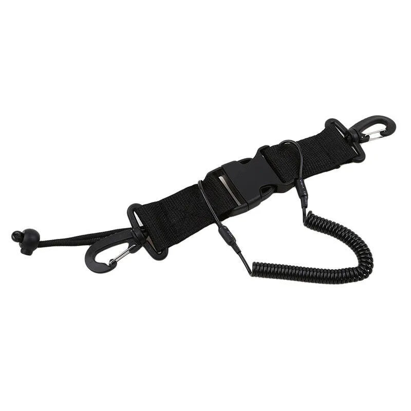High Quality Scuba Diving Dive Anti Fall Rope Canoe Camera Lanyard Quick Release Buckle Clips Kayaking Swimming Sports Accessory Peaceful Pleasures Health and Wellness black