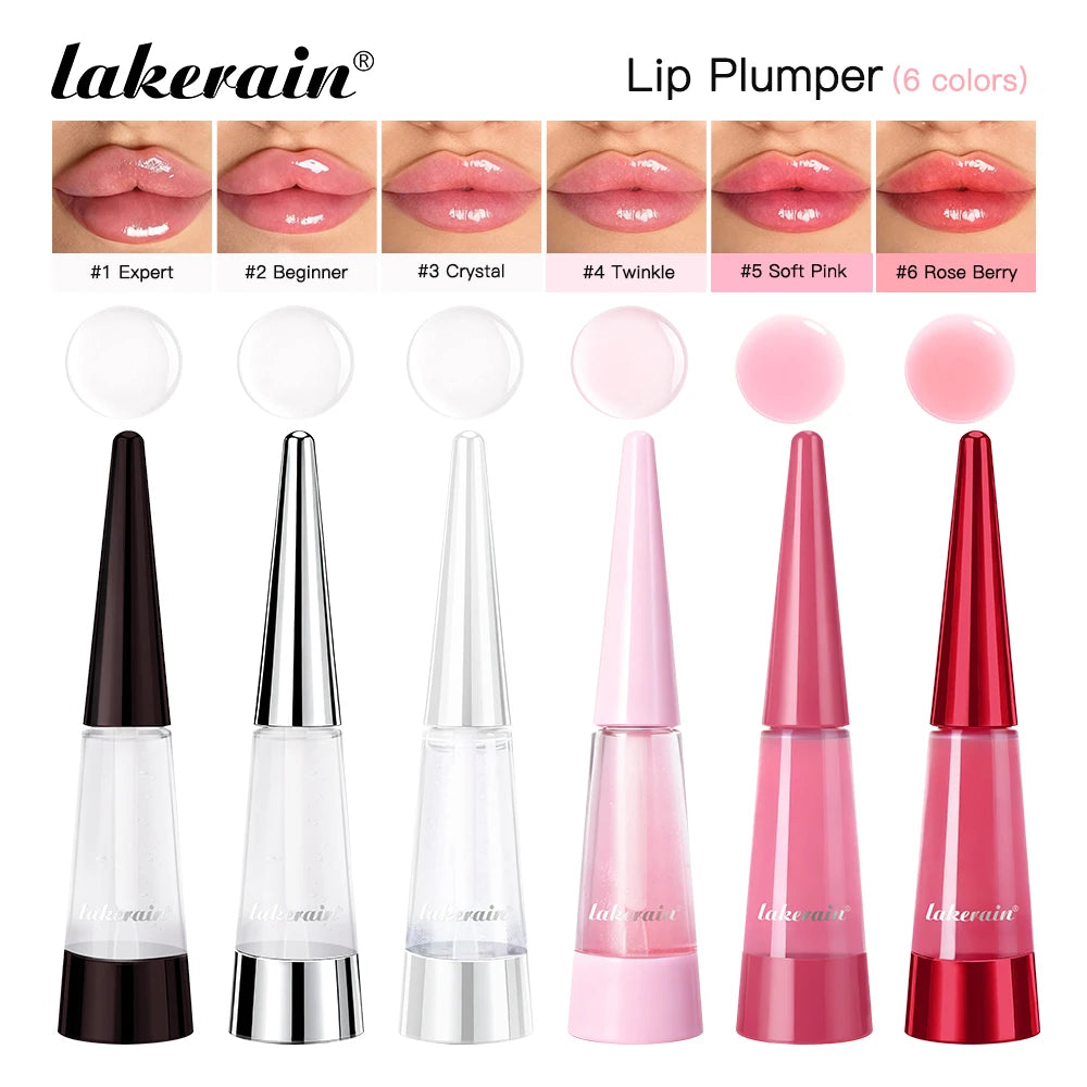 Lakerain Lip Plumper Gloss Oil Lip Long-Lasting Moisturizer Volume Boosting Lip Oil Volumizing & Hydrating Non-Dry Plumping Peaceful Pleasures Health and Wellness