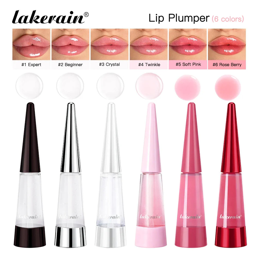 Lakerain Lip Plumper Gloss Oil – Volumizing & Hydrating | 6 Shades