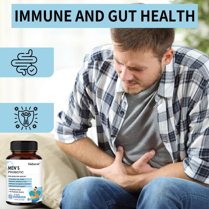 Men's Probiotic with Digestive Enzymes & Prebiotic Fiber | Didacat