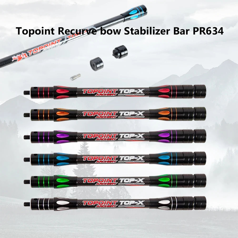 Topoint PR634 10 12 15 Recurve Bow Stabilizer Bar 3K Pure Carbon
