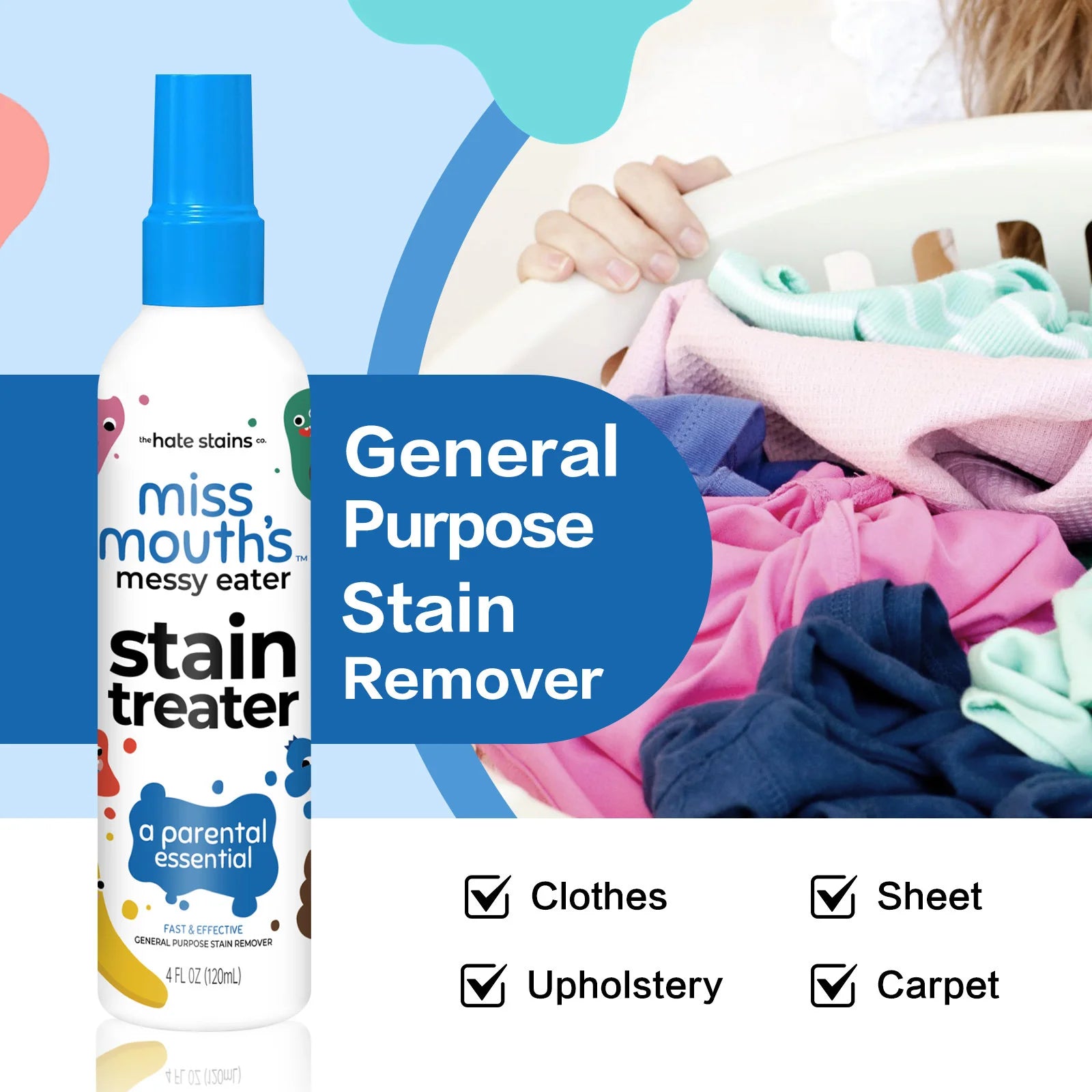 Powerful Stain Remover 120ml Multi Purpose Cleaner for Clothes Sofa Carpet Upholstery Fabric Deep Cleaning Solution BottleRandom Peaceful Pleasures Health and Wellness