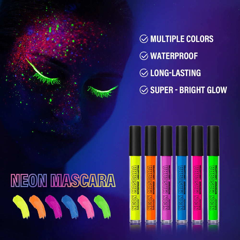 Color Mascara Thick Curl Waterproof Natural Eyelash Long Lasting Blue White Green Pink Luminousk Eye Makeup Korean Cosmetics Peaceful Pleasures Health and Wellness