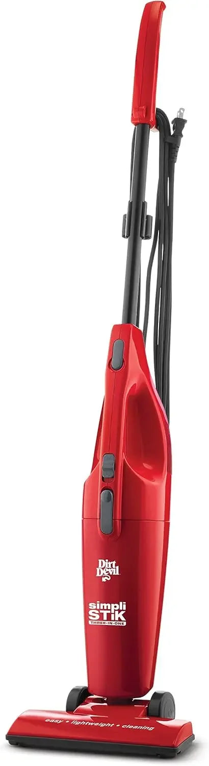 Lightweight Corded Bagless Stick Vacuum Cleaner with Handheld Mode, Red Peaceful Pleasures Health and Wellness