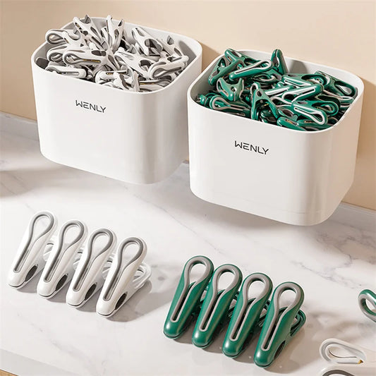 Clip Drying Clothes Without Traces Drying Clothespin Strong Fixed Socks Storage Basket Home Windproof Non-slip Dormitory Peaceful Pleasures Health and Wellness