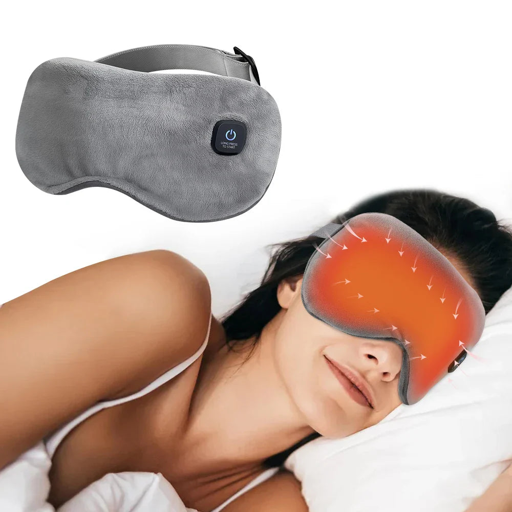 Electric Steam Eye Mask – 3D Heated Vibration Massage & Sleep